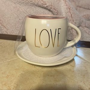 Rae Dunn mug and dish set